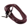 RockCable Instrument Cable – Angled / Straight, 6 m, Bordeaux Tweed Cable
