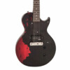 Vintage V120 Icon - Distressed - Black On Cherry Red