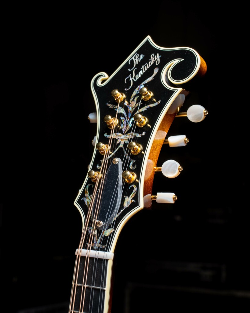 Elementos ornamentales de gran calidad en una pala de mandolina Kentucky